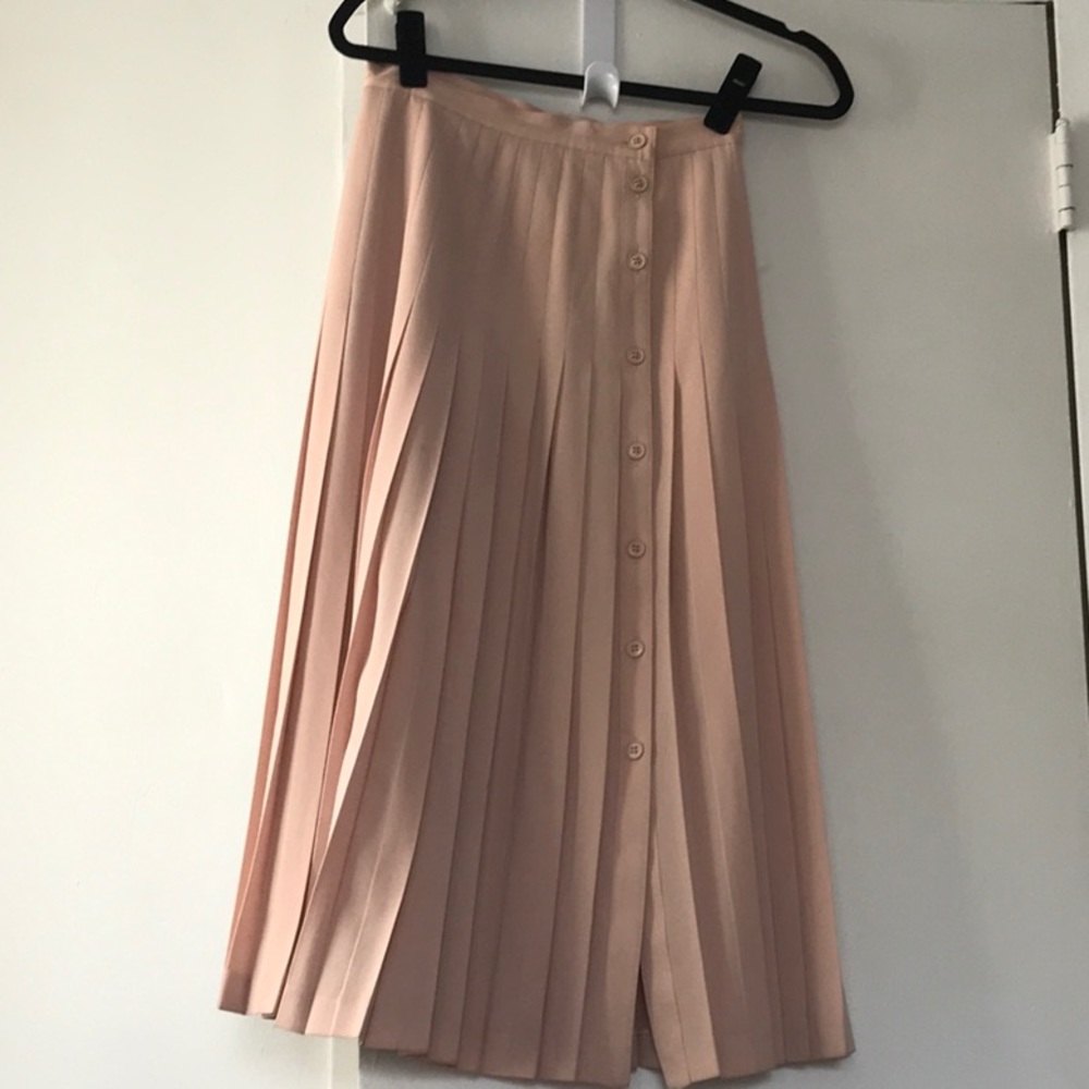 Rare Vintage Escada Wrap Pleated Maxi Skirt